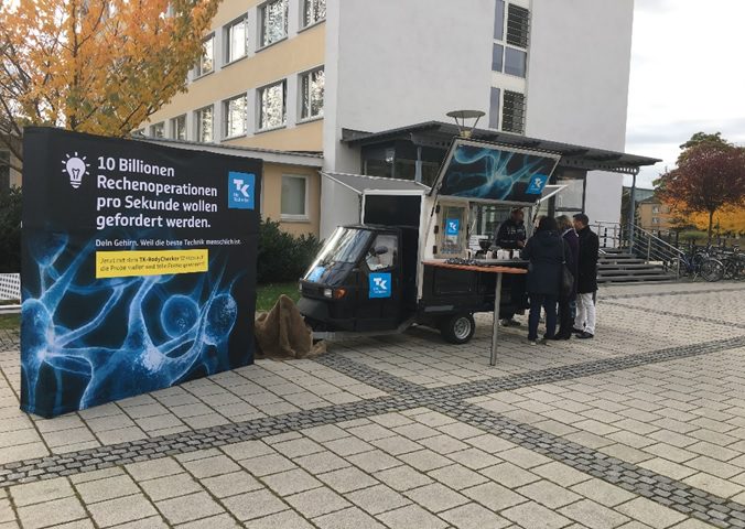 Coffee bike promotion by TK