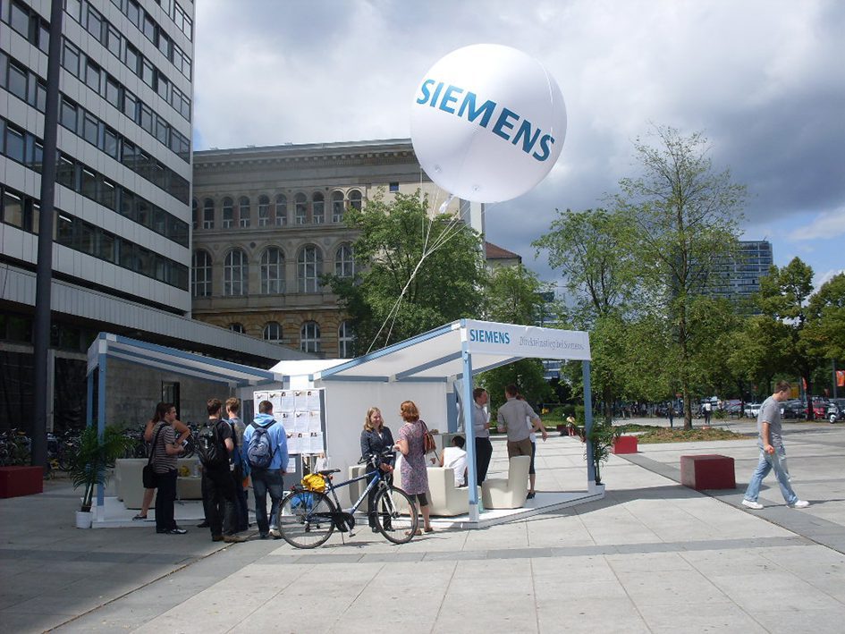 Information stand for the Siemens promotion