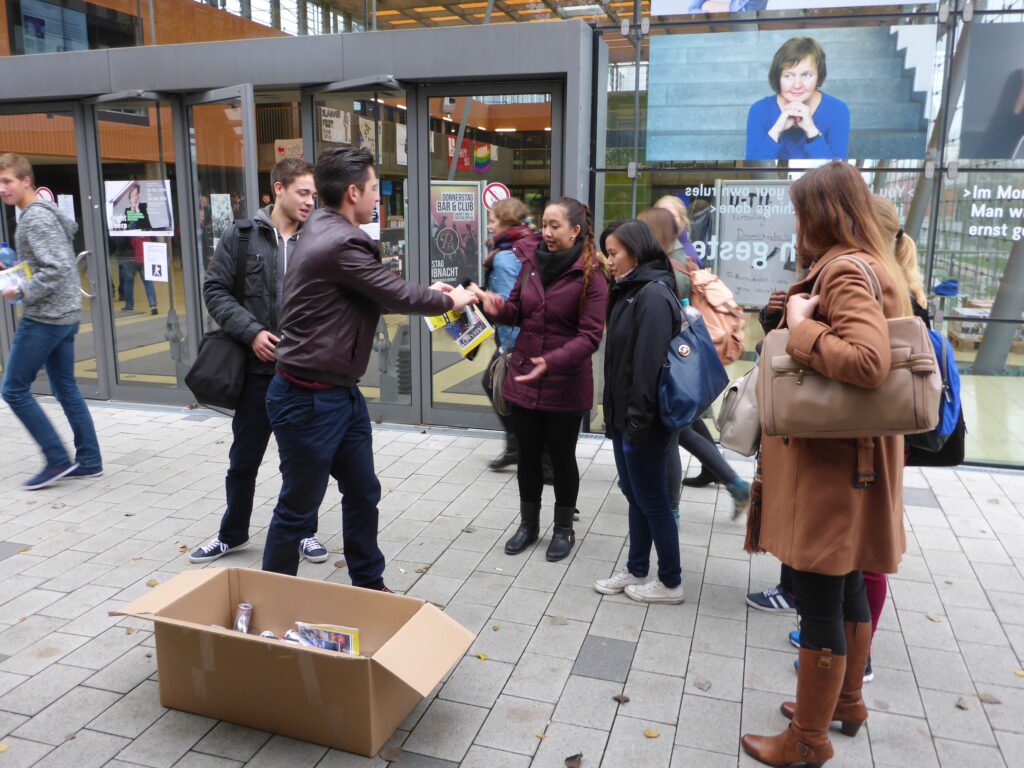 Sampling promotion directly on campus