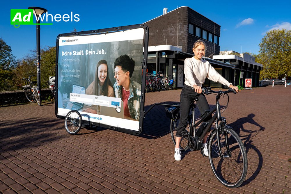 Bike advertising with the XXL Bike from Ad-Wheels offers you many advantages