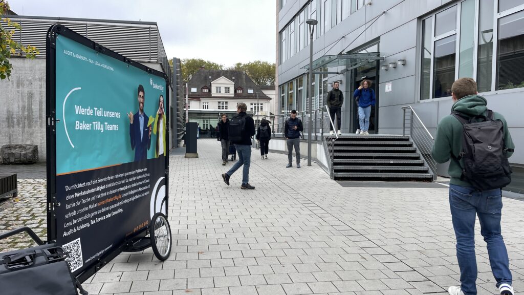 Bei der Fahrradwerbe-Kampagne werden viele Sichtkontakte erreicht