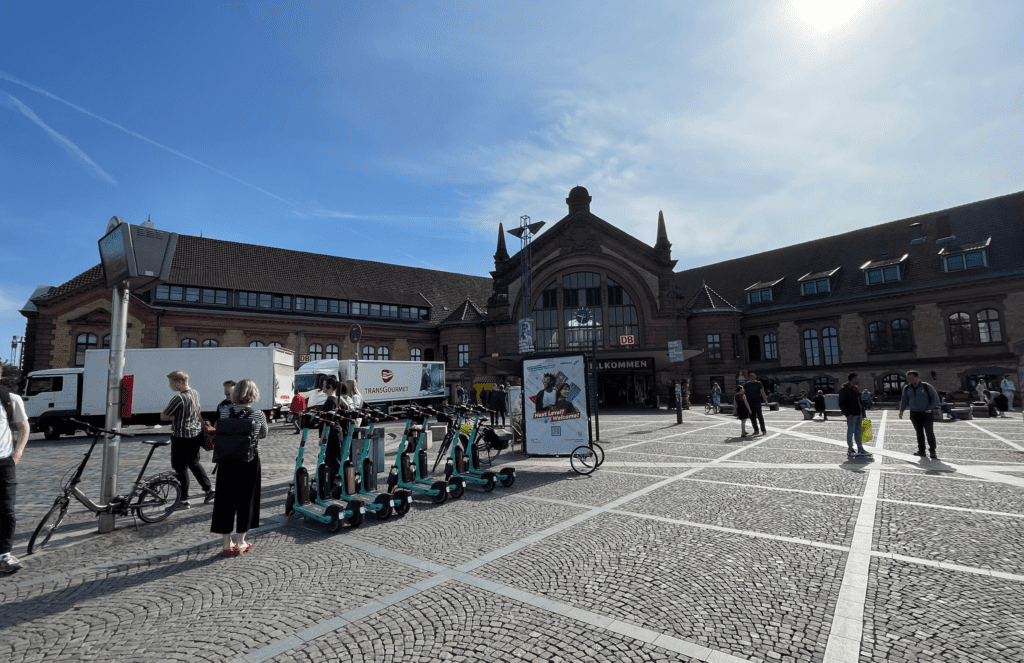 Bike advertising at the main station