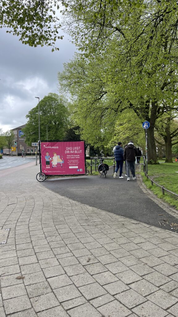 Fahrradwerbung im großen Werbeformat