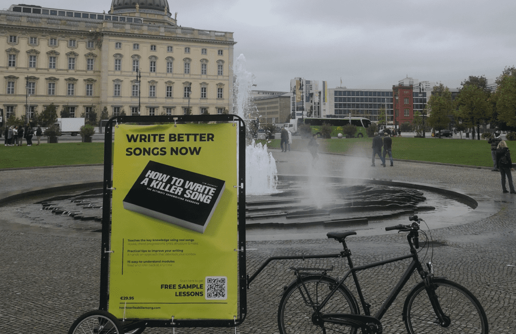 Bike advertising in Berlin, where no other advertising goes