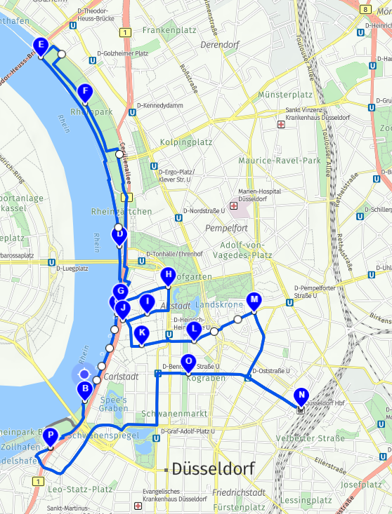 Fahrradwerbung Düsseldorf: So könnte auch Ihre Route aussehen