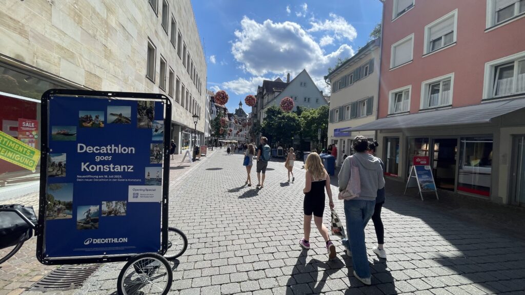 Fahrradwerbung für Sportgeschäft