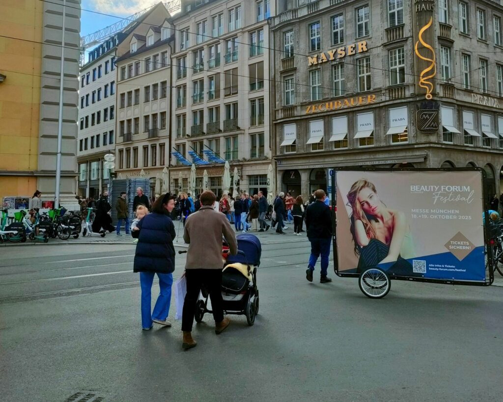 Mit Fahrradwerbung in München auffallen