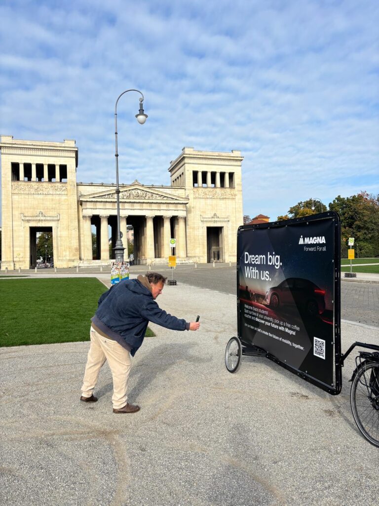 Werbung in der Innenstadt München